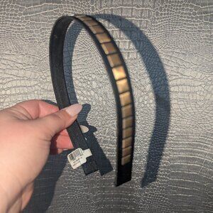 Loft Black and Gold Stud Headband NWT
